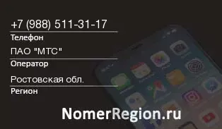 Кто звонил с 9885113117 - регион и оператор